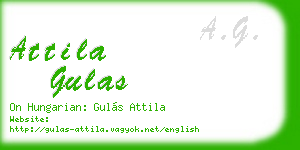 attila gulas business card
